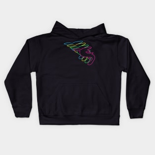 Mosasaurus 80s Neon Kids Hoodie